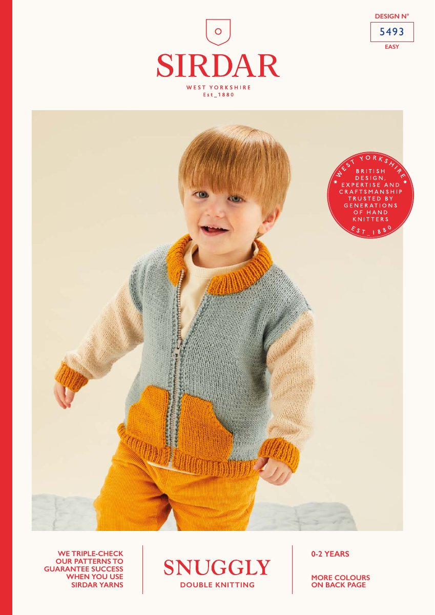 Sirdar 5493 Baby's & Child's Jacket in Snuggly DK pattern cover