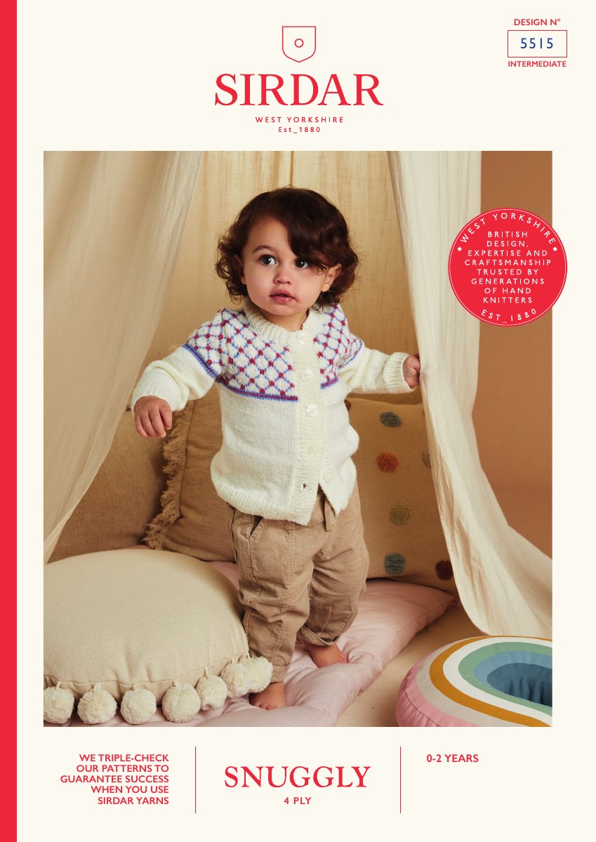 Sirdar 5515 Baby's & Child's Cardigan in Snuggly 4 Ply pattern cover