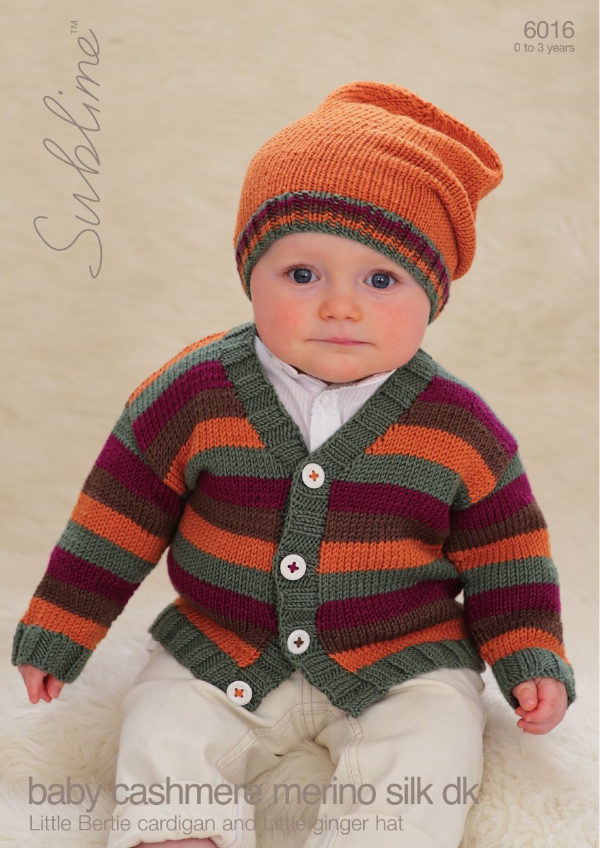 Sublime 6016 Baby's & Child's Cardigan in Baby Cashmere Merino Silk DK pattern cover
