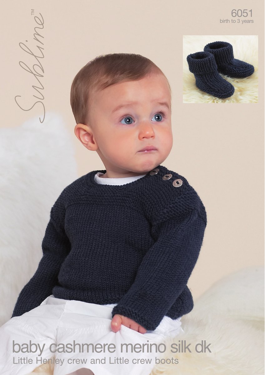 Sublime 6051 Baby's & Child's Pattern in Baby Cashmere Merino Silk DK pattern cover