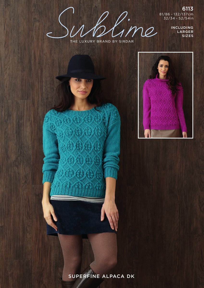 Sublime 6113 Women's Sweater in Superfine Alpaca DK pattern cover