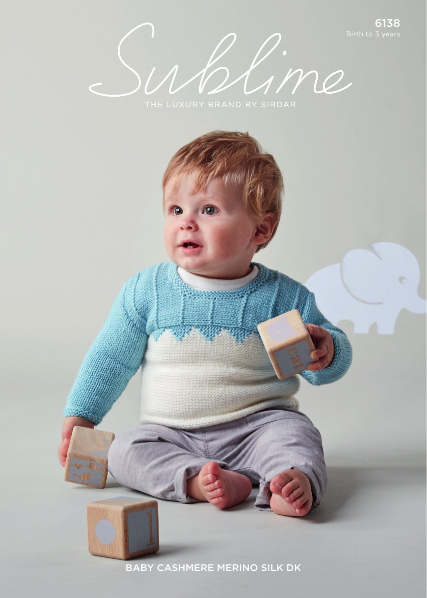 Sublime 6138 Baby's & Child's Sweater in Baby Cashmere Merino Silk DK pattern cover