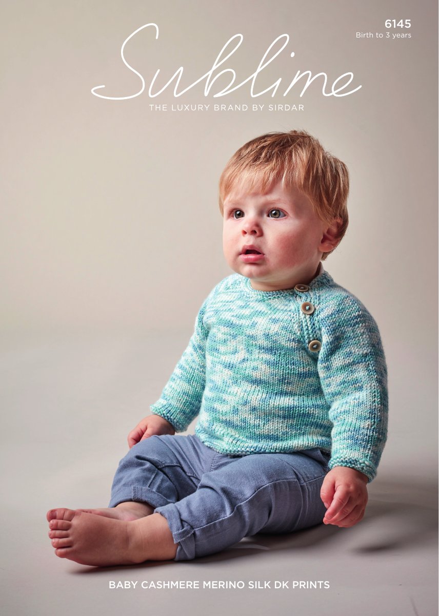 Sublime 6145 Baby's & Child's Sweater in B CashMerino Silk DK Prints pattern cover