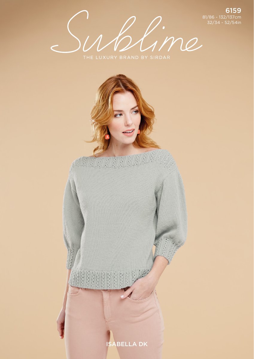 Sublime 6159 Top in Isabella DK pattern cover