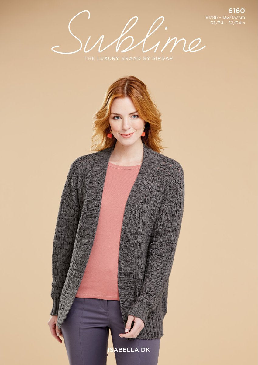 Sublime 6160 Jacket in Isabella DK pattern cover