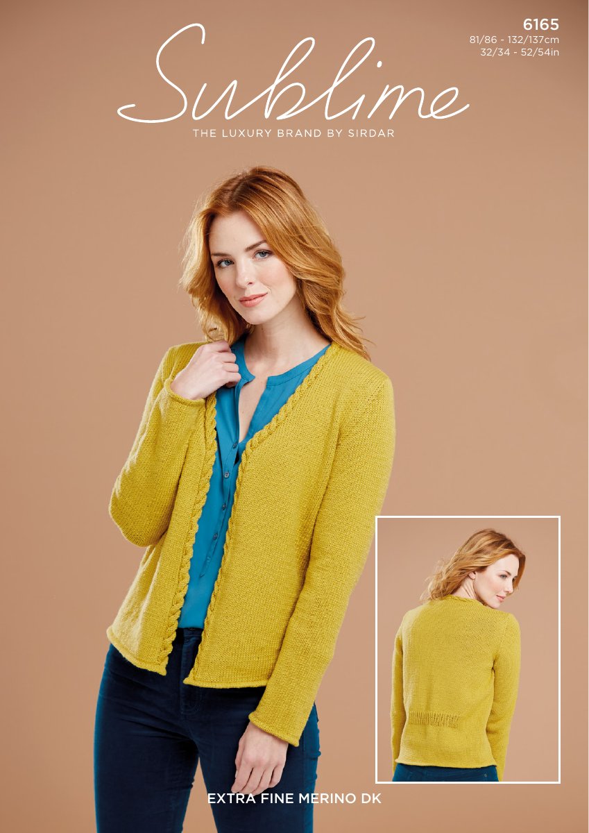 Sublime 6165 Cardigan in Extra Fine Merino DK pattern cover