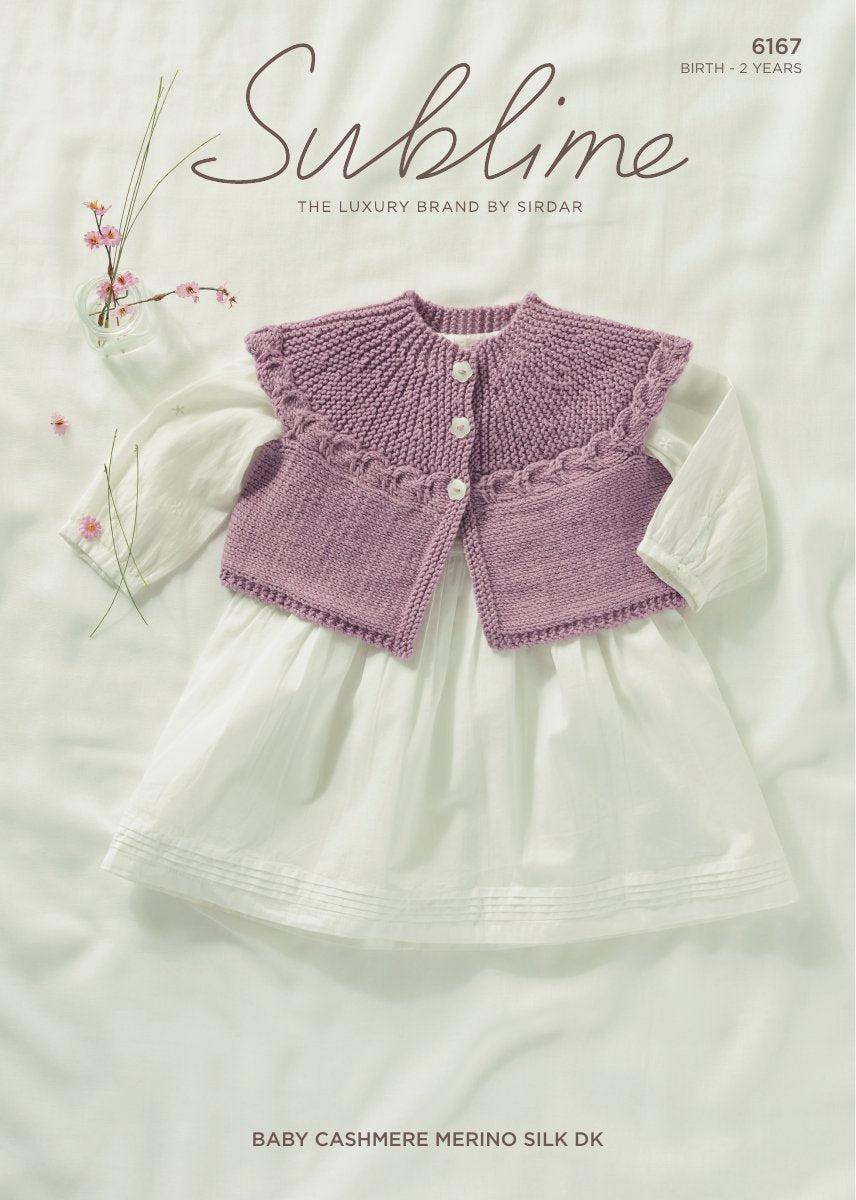 Sublime 6167 Baby's & Child's Pattern in Baby Cashmere Merino Silk DK pattern cover