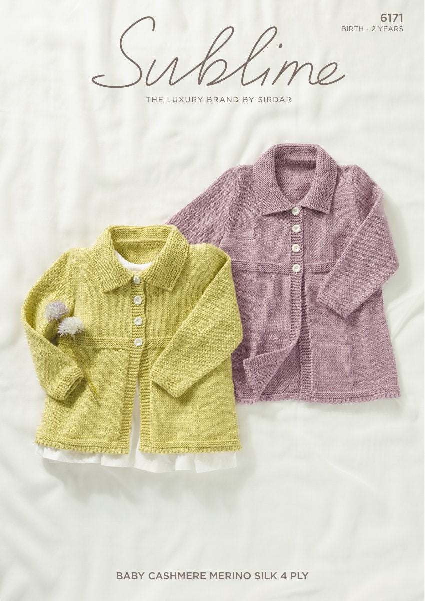 Sublime 6171 Baby's & Child's Cardigan in Baby Cashmere Merino Silk 4 Ply pattern cover