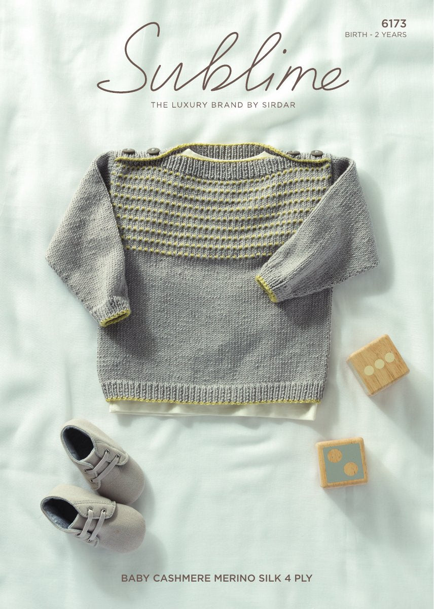 Sublime 6173 Baby's & Child's Sweater in Baby Cashmere Merino Silk 4 Ply pattern cover