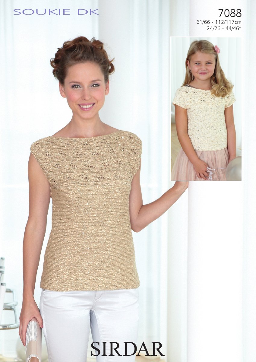 Sirdar 7088 Tops in Soukie DK pattern cover