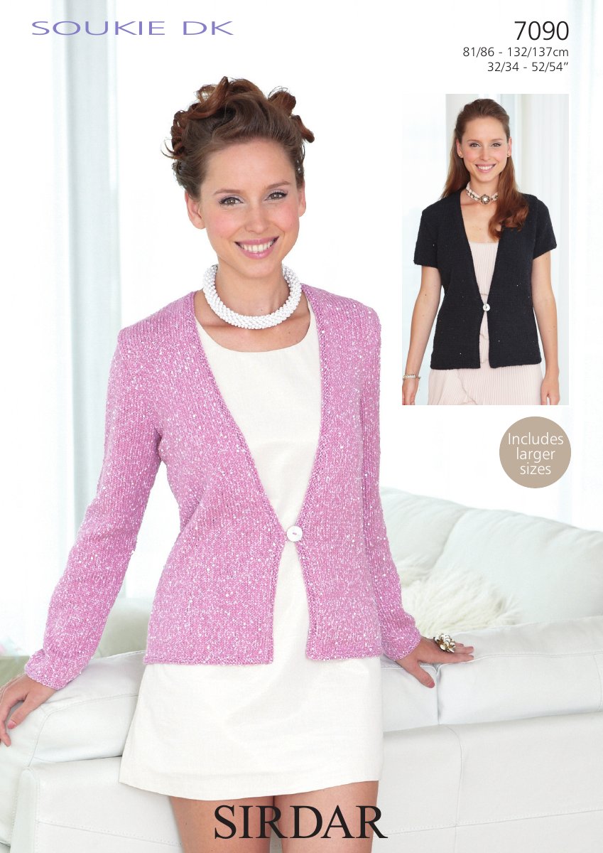 Sirdar 7090 Lady's Cardigans in Soukie DK pattern cover