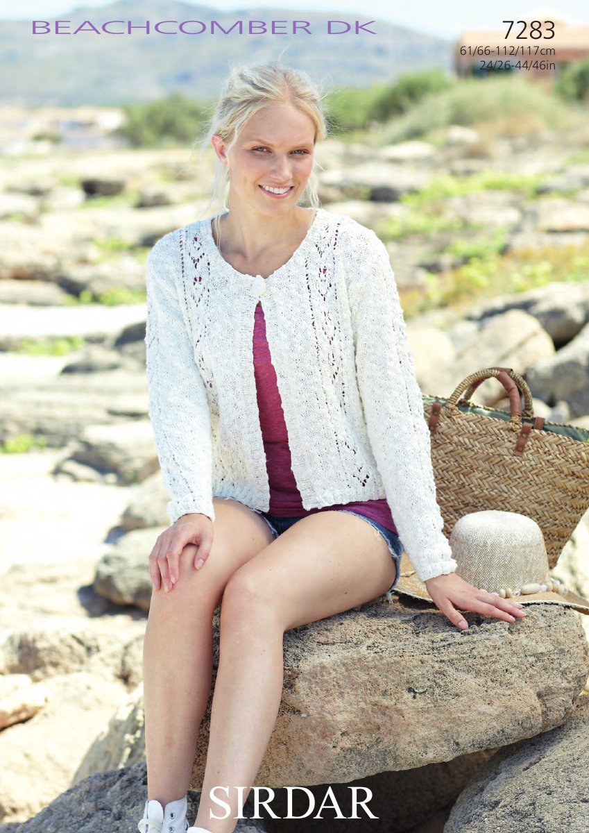 Sirdar 7283 Women's Cardigan in Beachcomber DK pattern cover