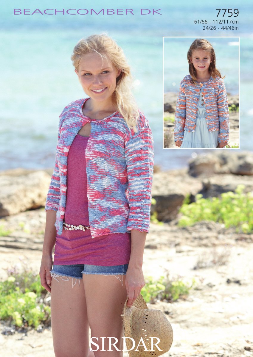 Sirdar 7759 Women's Cardigan in Beachcomber DK pattern cover