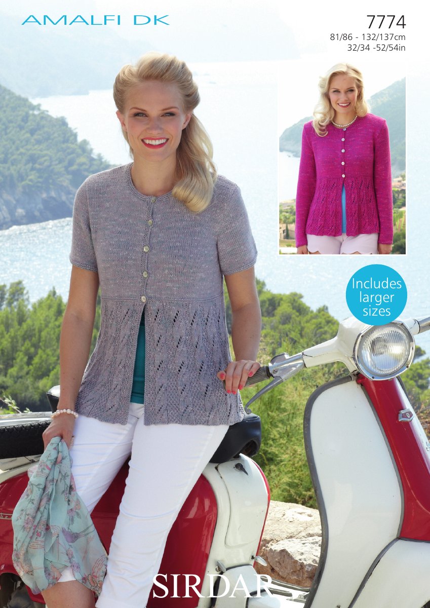 Sirdar 7774 Cardigans in Amalfi DK pattern cover