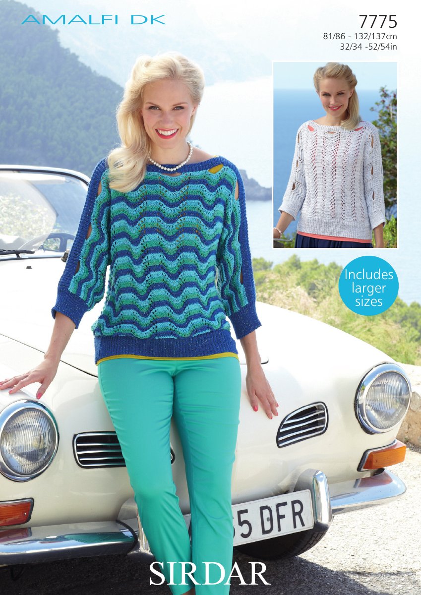 Sirdar 7775 Tops in Amalfi DK pattern cover