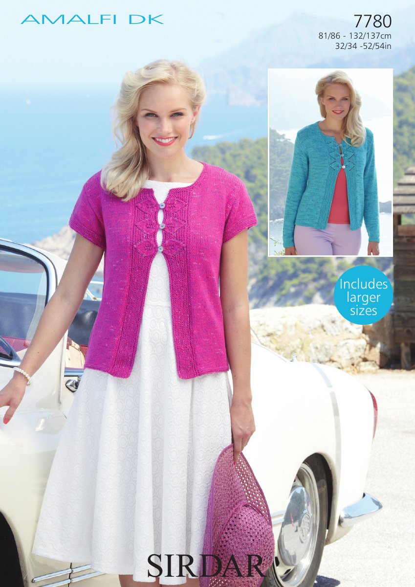 Sirdar 7780 Cardigans in Amalfi DK pattern cover
