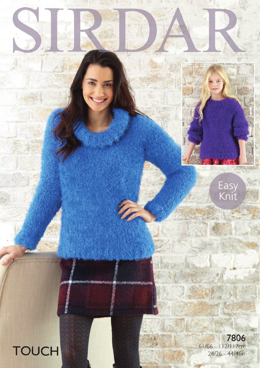 Sirdar 7806 Sweaters in Touch pattern cover