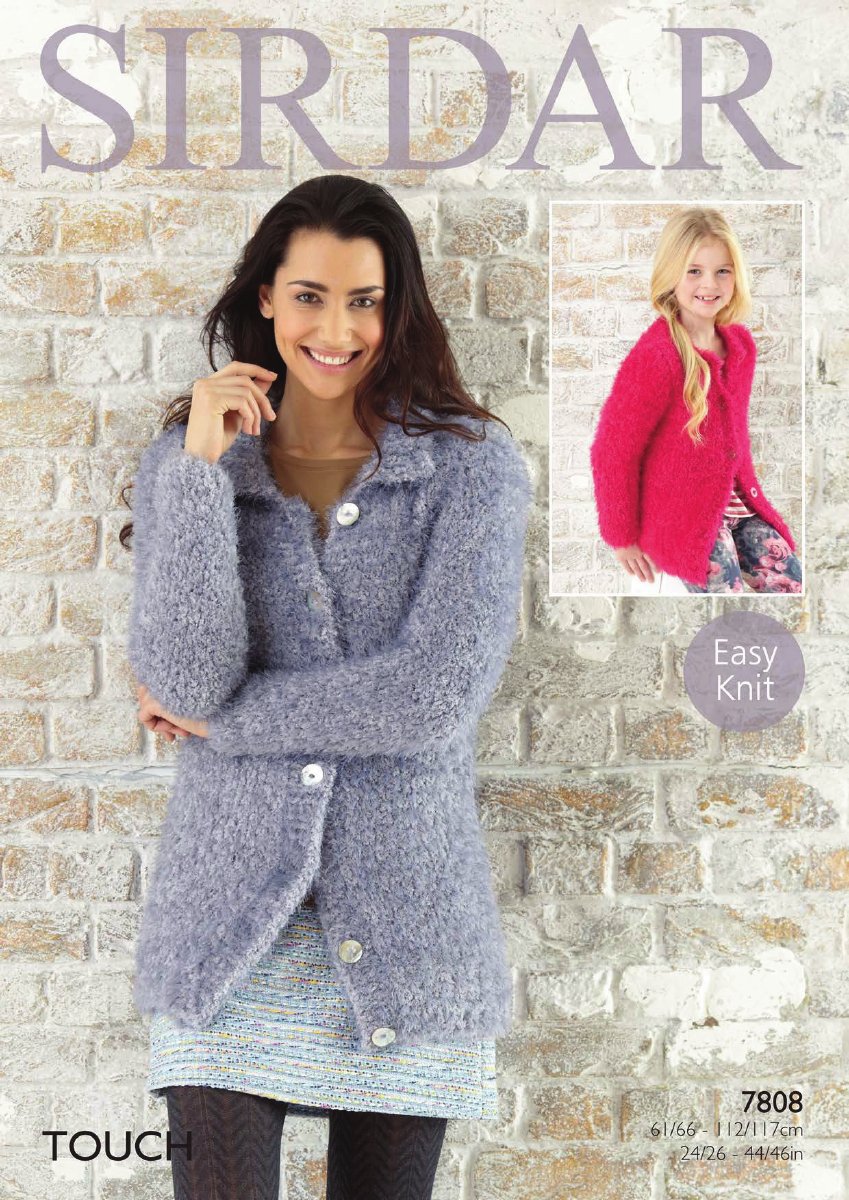 Sirdar 7808 Cardigans in Touch pattern cover