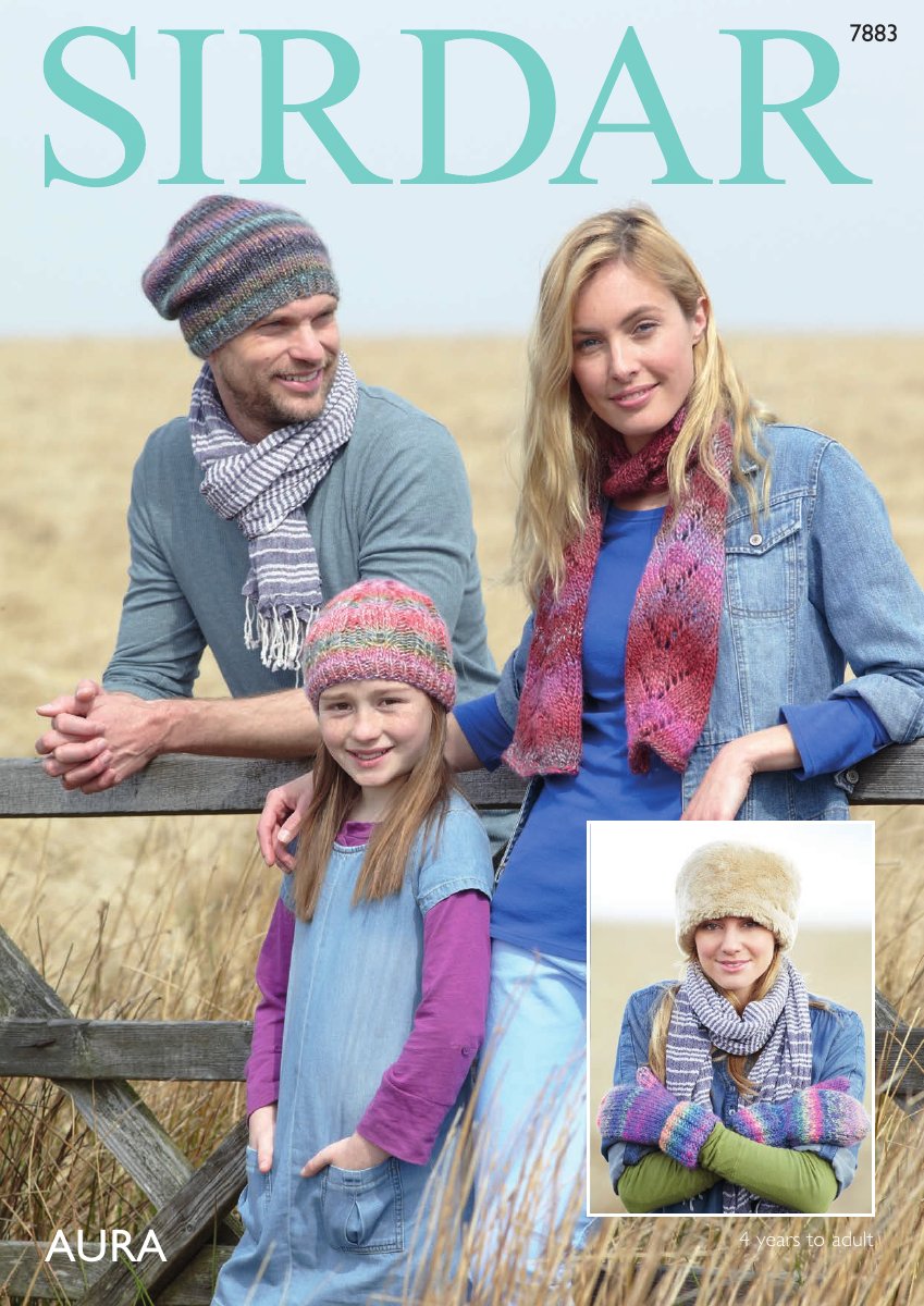 Sirdar 7883 Child's Scarf in Aura pattern cover