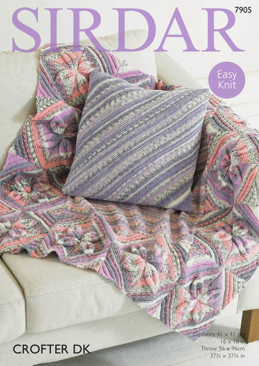 Sirdar 7905 Throw in Crofter DK pattern cover