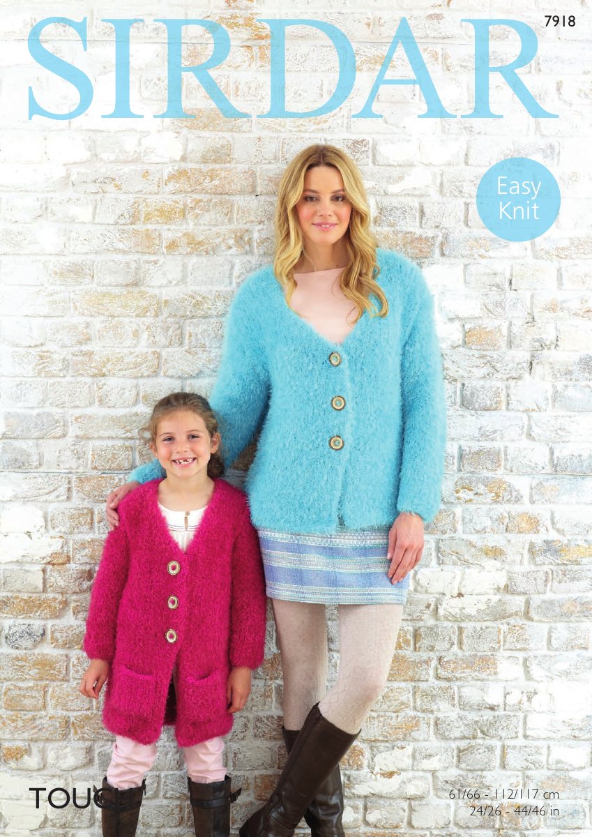 Sirdar 7918 Cardigans in Touch pattern cover
