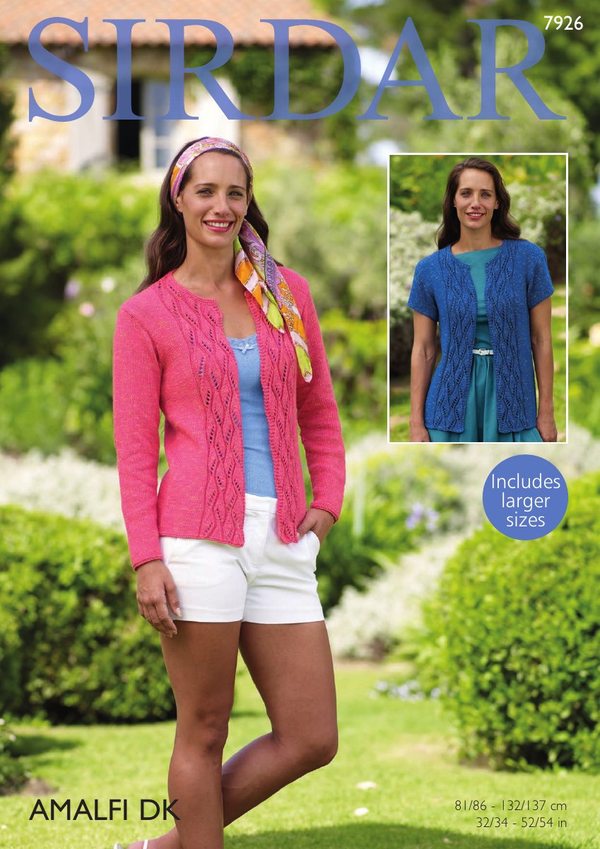 Sirdar 7926 Jackets in Amalfi DK pattern cover