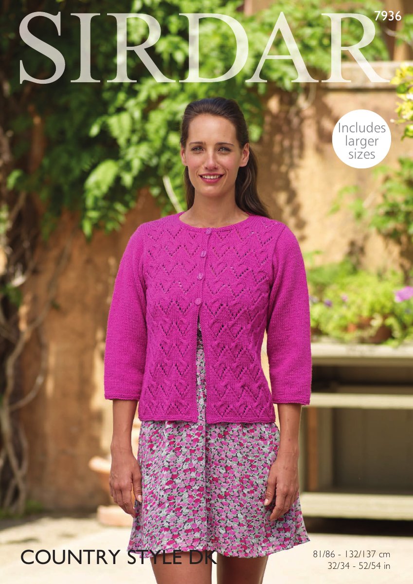 Sirdar 7936 Women's Jacket in Country Style DK pattern cover