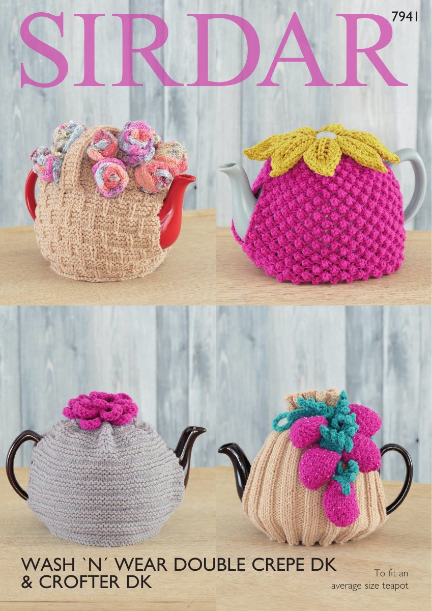 Sirdar 7941 Teacosies in Wash n Wear DC DK pattern cover