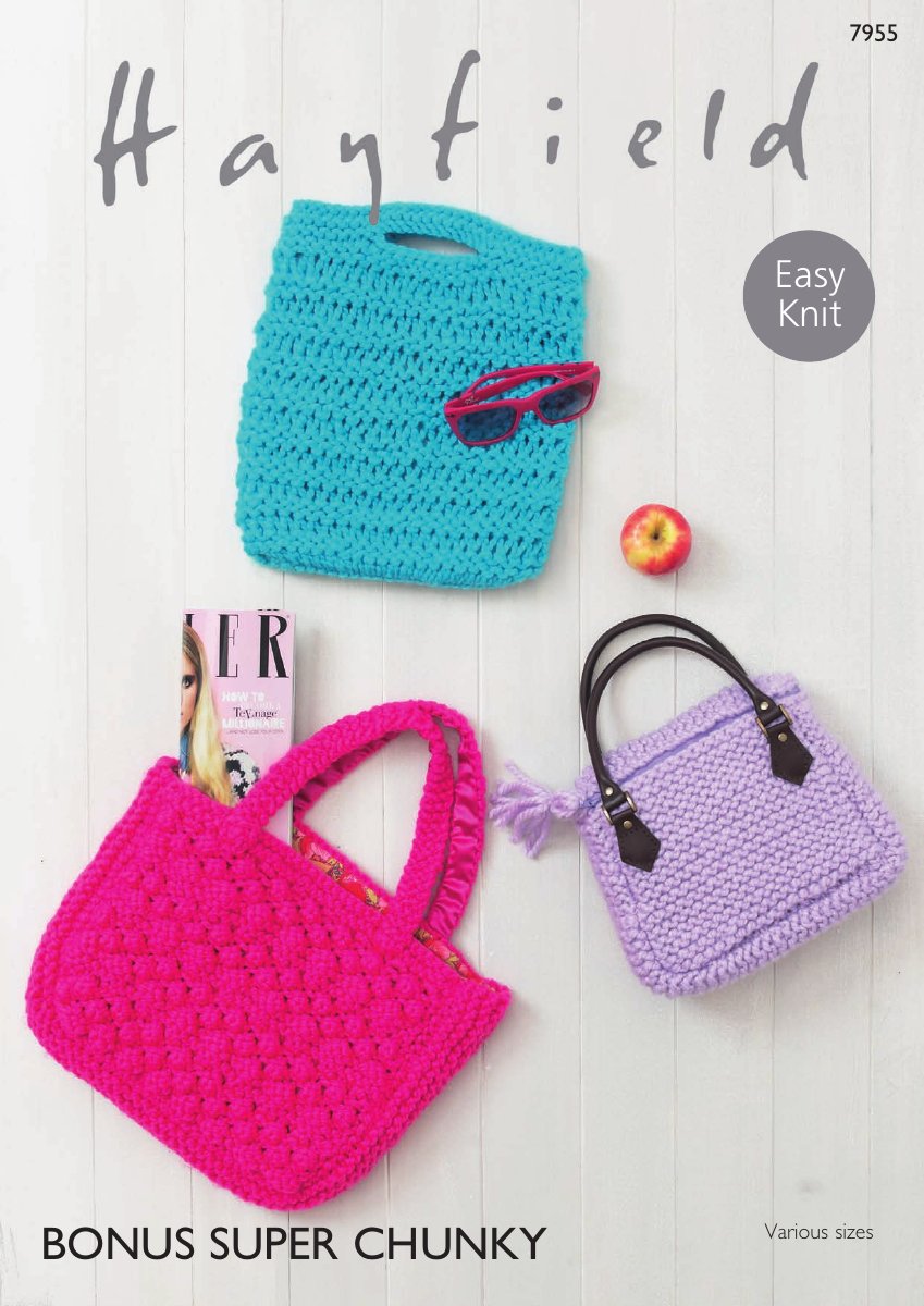Hayfield 7955 Bags in Bonus Super Chunky pattern cover