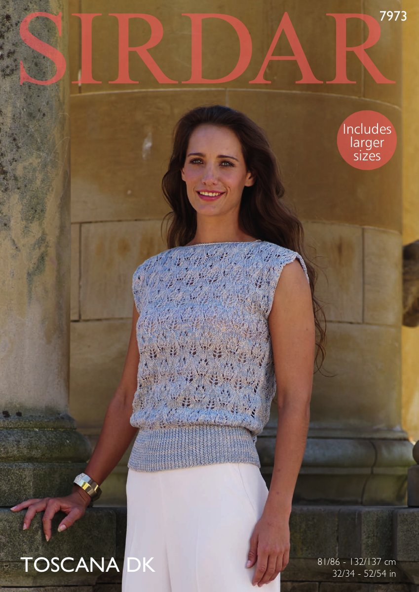 Sirdar 7973 Top in Toscana DK pattern cover