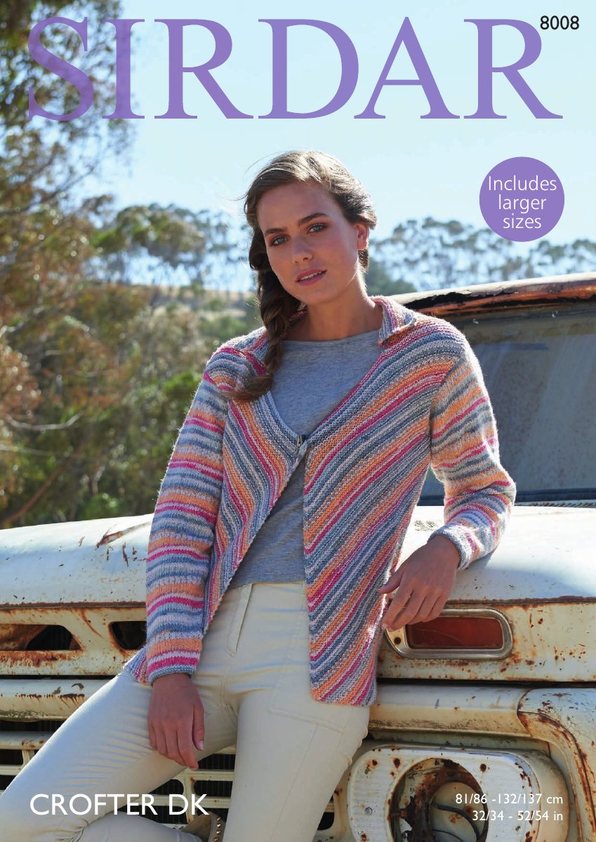 Sirdar 8008 Jacket in Crofter DK pattern cover