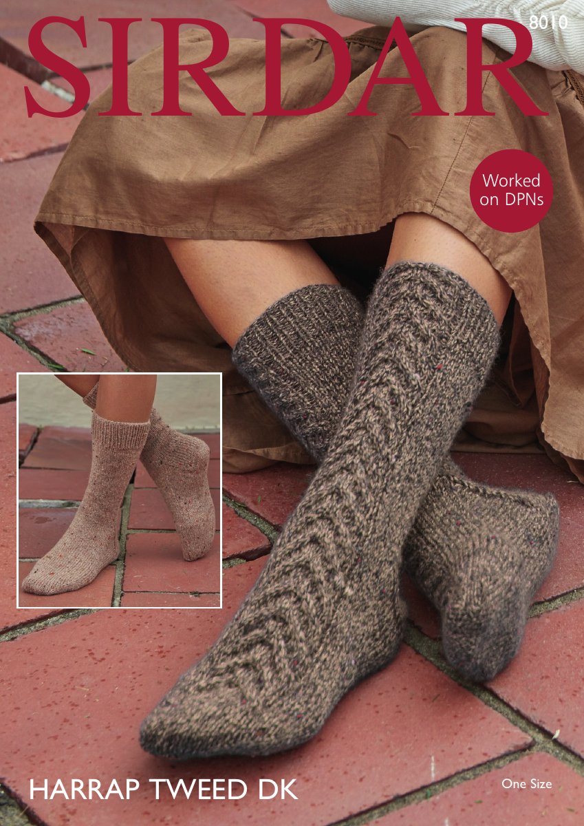 Sirdar 8010 Socks in Harrap Tweed DK pattern cover