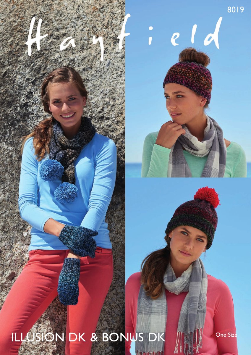 Hayfield 8019 Accessories in Illusion DK pattern cover