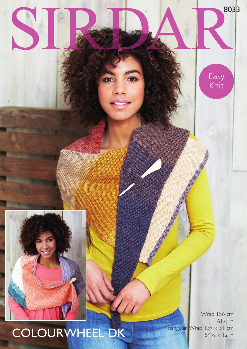 Sirdar 8033 Wrap in Colourwheel pattern cover