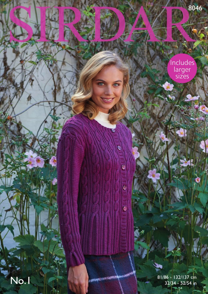 Sirdar 8046 Women's Cardigan in No.1 DK pattern cover