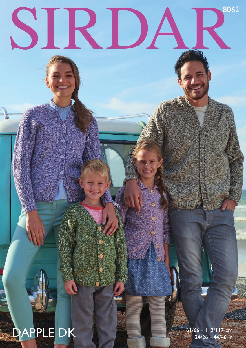Sirdar 8062 Cardigans in Dapple DK pattern cover
