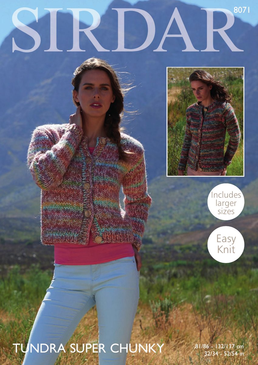 Sirdar 8071 Cardigans in Tundra Super Chunky pattern cover