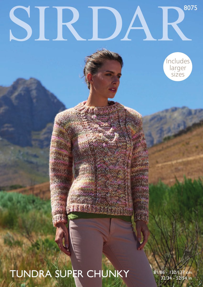 Sirdar 8075 Sweater in Tundra Super Chunky pattern cover