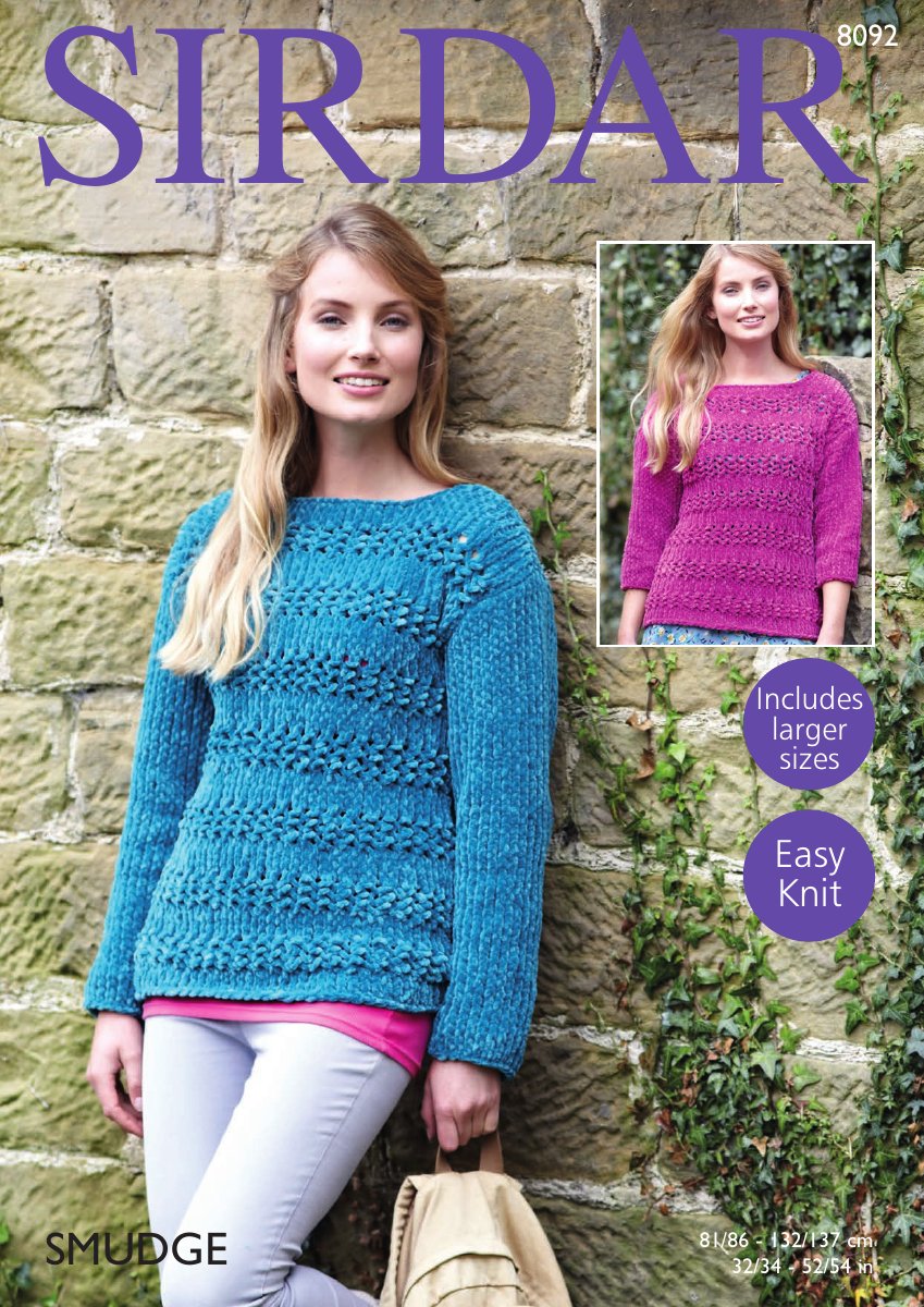 Sirdar 8092 Sweaters in Smudge pattern cover