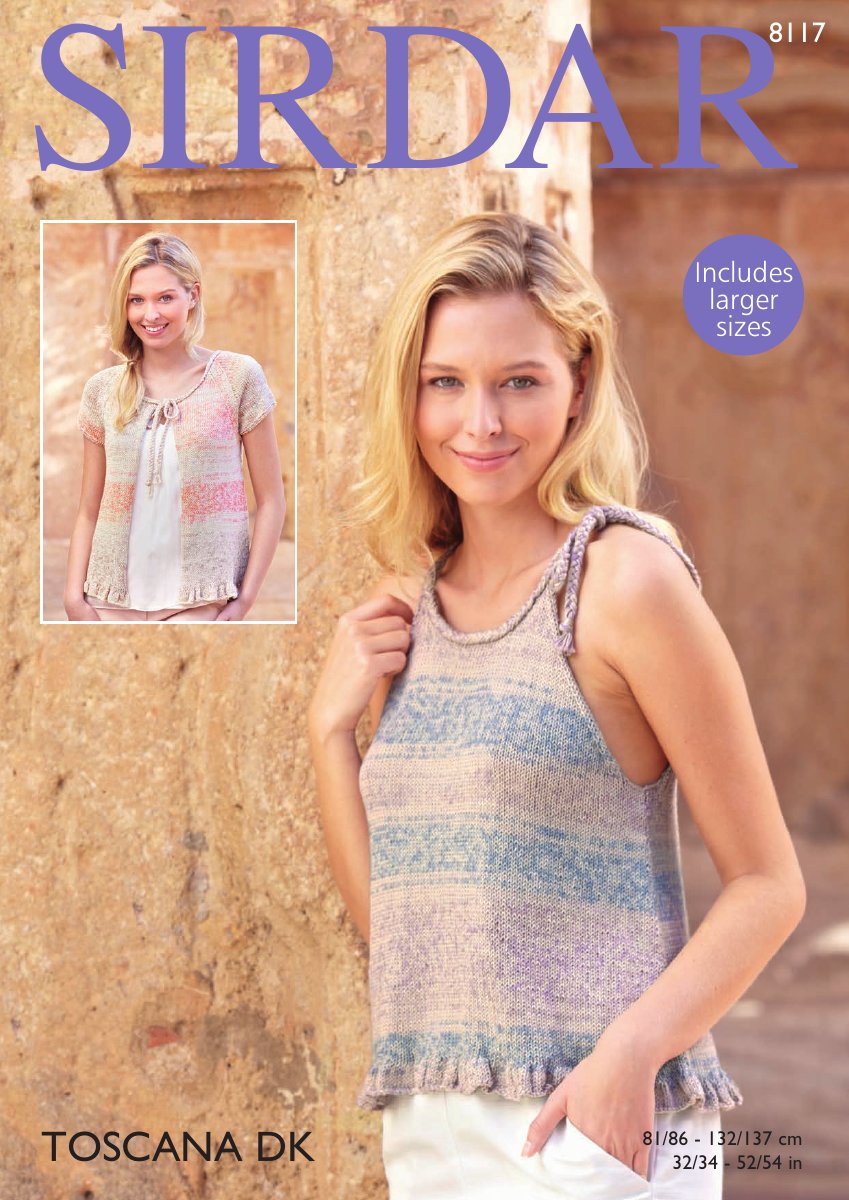 Sirdar 8117 Women's Cardigan in Toscana DK pattern cover