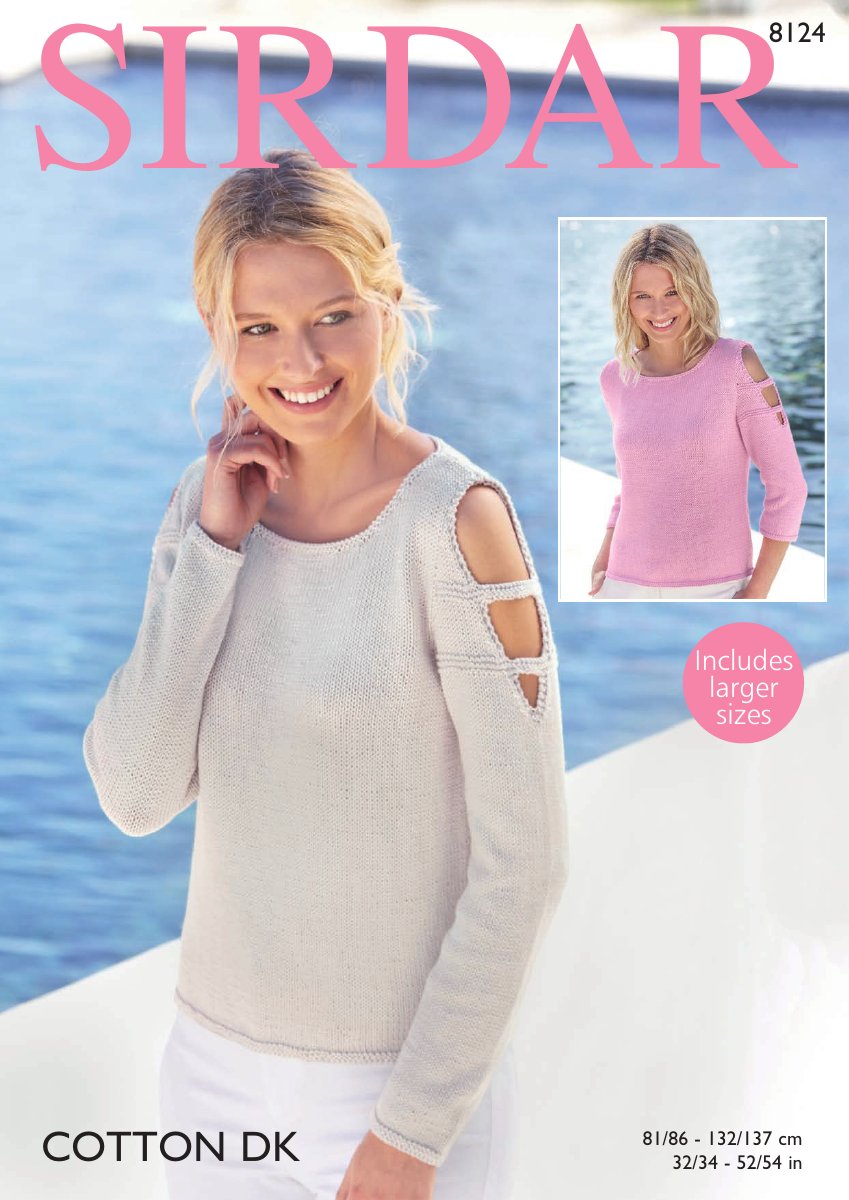 Sirdar 8124 Sweaters in Cotton DK pattern cover
