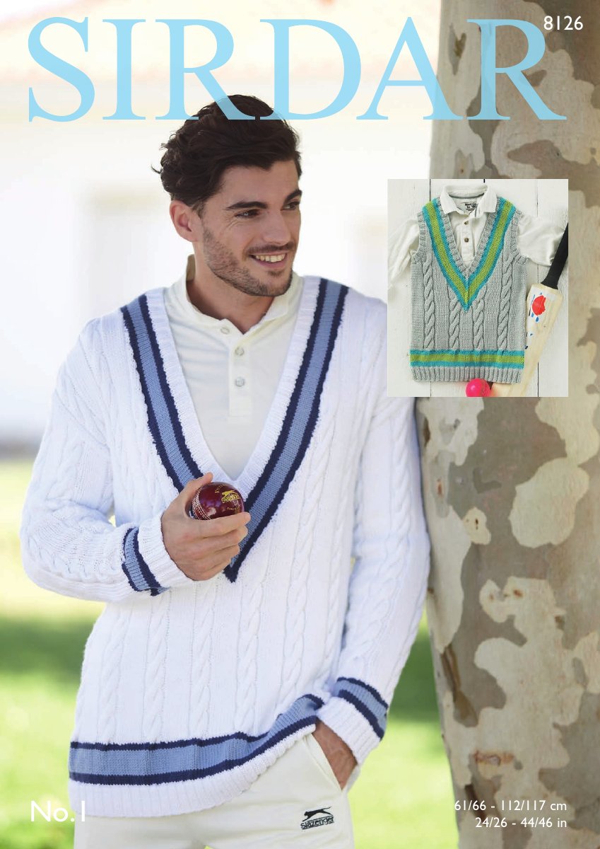 Sirdar 8126 Top in No.1 DK pattern cover
