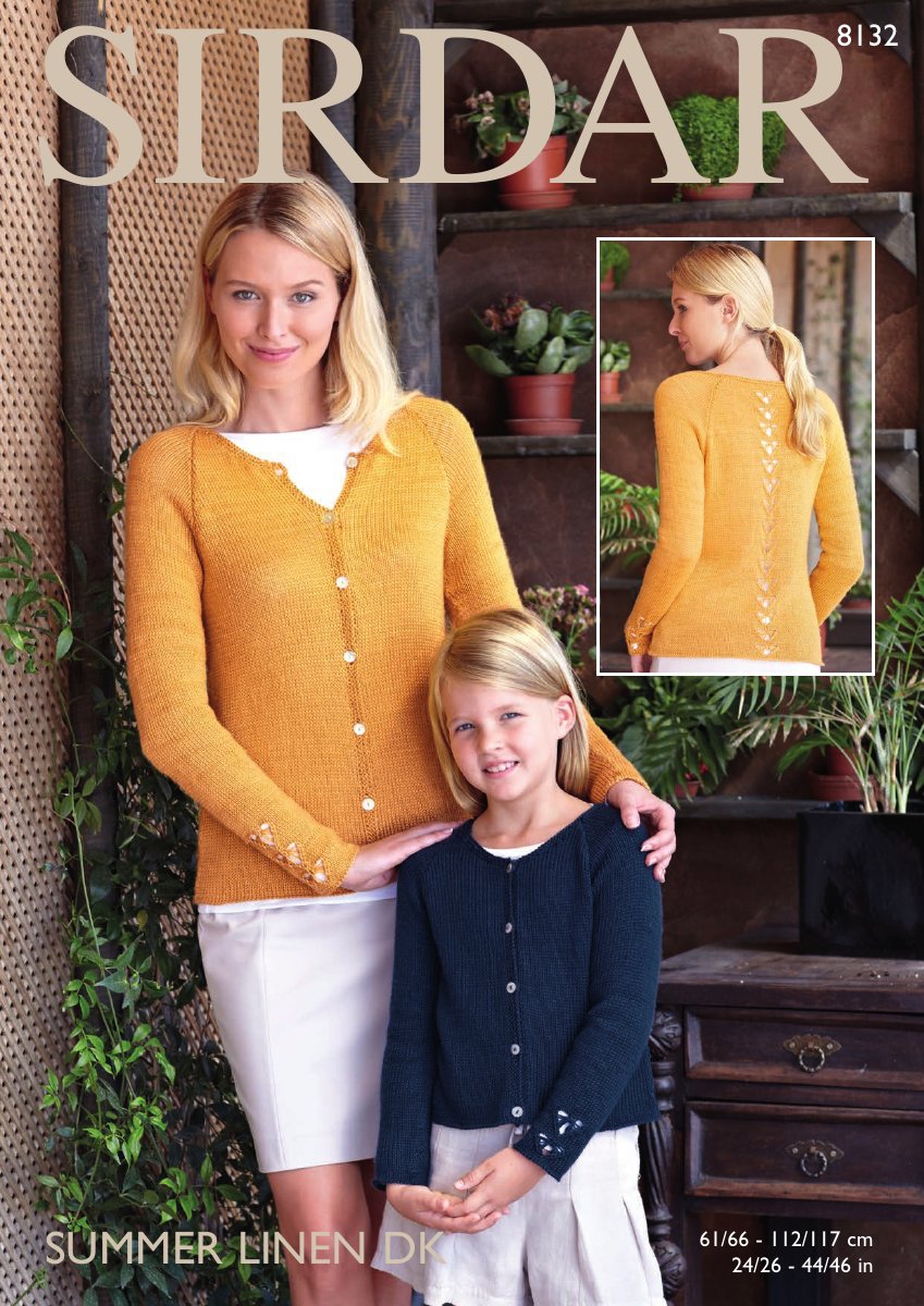 Sirdar 8132 Cardigan in Summer Linen pattern cover