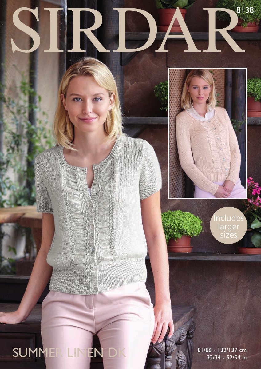 Sirdar 8138 Women's Cardigan in Summer Linen pattern cover