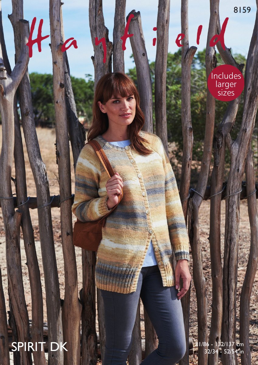 Hayfield 8159 Woman's Jacket in Spirit DK pattern cover