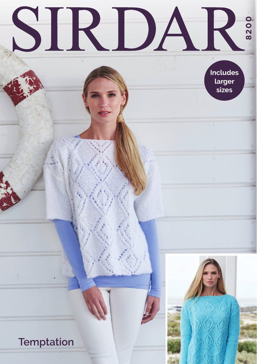 Sirdar 8200 Sweaters in Temptation pattern cover