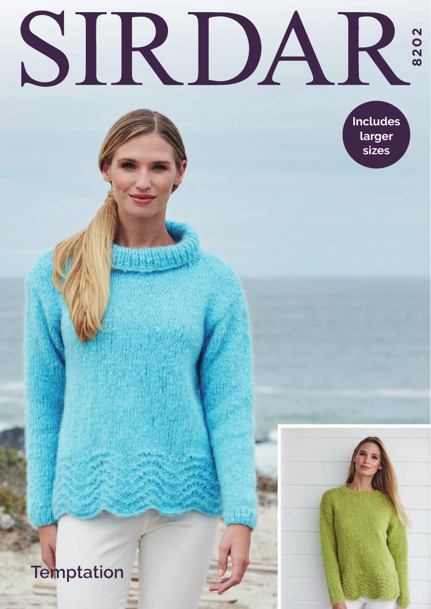 Sirdar 8202 Sweaters in Temptation pattern cover