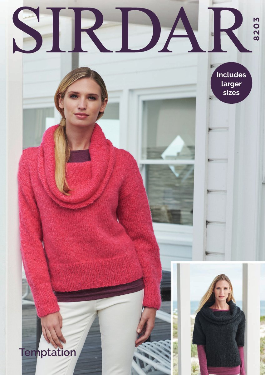 Sirdar 8203 Sweaters in Temptation pattern cover