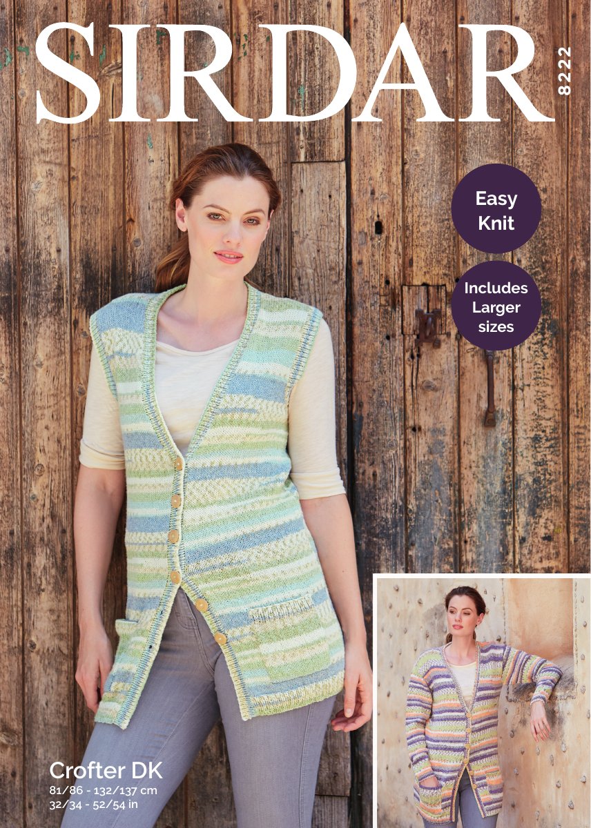 Sirdar 8222 Women's Cardigan in Crofter DK pattern cover
