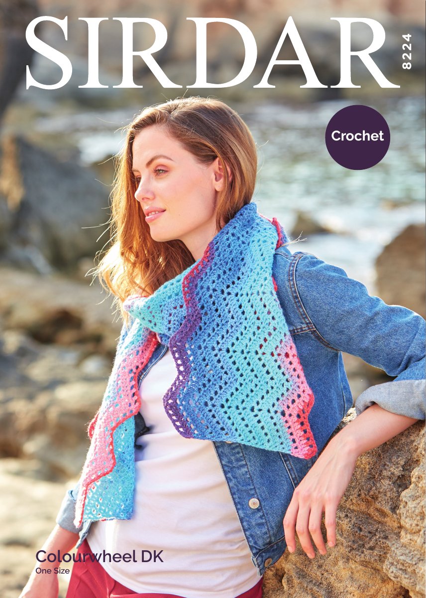 Sirdar 8224 Scarf in Colourwheel pattern cover